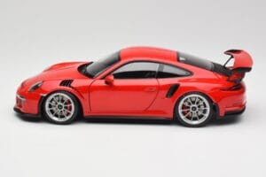Porsche 911 991 GT3 RS Guards Piros Ezüst Felnik AUTOart 1:18 78165 Fém – 4. kép a 8-ből