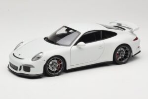 Porsche 911 991 GT3 Fehér Ezüst Felnikkel Minichamps 1:18 113062721 Fém