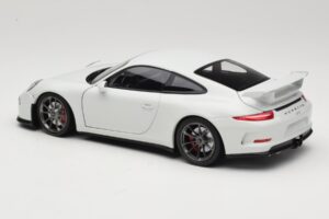 Porsche 911 991 GT3 Fehér Ezüst Felnikkel Minichamps 1:18 113062721 Fém – 7. kép a 8-ből