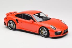 Porsche 911 991 Turbo S Lava Orange Minichamps 1:18 110067120 Fém – 6. kép a 8-ből