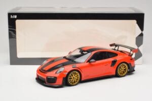 Porsche 911 991.2 GT2 RS Narancssárga Weissach Package Arany Felnik Minichamps 1:18 155068305 Fém – 6. kép a 6-ből