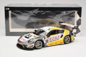 Porsche 911 991.2 GT3 R Rowe Racing #98 N. Muller / R. Dumas / M. Jaminet 24 Hours of Spa 2019 Minichamps 1:18 155196098 Fém – 6. kép a 6-ből