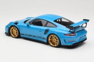Porsche 911 991.2 GT3 RS Kék Arany Felnikkel Minichamps 1:18 155068222 Fém – 5. kép a 6-ből