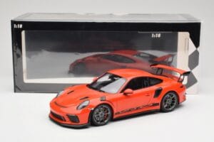 Porsche 911 991.2 GT3 RS Lava Orange & Ezüst Felnik Minichamps 1:18 155068225 Fém – 6. kép a 6-ből