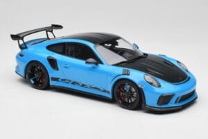 Porsche 911 991.2 GT3 RS Miami Kék Weissach Package & Fekete Magnézium Felnik Minichamps 1:18 153068231 Fém – 4. kép a 6-ből