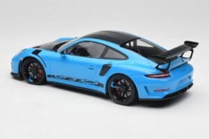 Porsche 911 991.2 GT3 RS Miami Kék Weissach Package & Fekete Magnézium Felnik Minichamps 1:18 153068231 Fém – 5. kép a 6-ből
