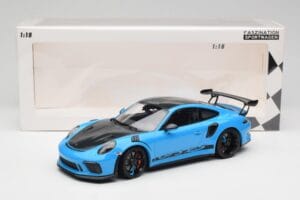 Porsche 911 991.2 GT3 RS Miami Kék Weissach Package & Fekete Magnézium Felnik Minichamps 1:18 153068231 Fém – 6. kép a 6-ből