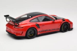 Porsche 911 991.2 GT3 RS Weissach Package Guards Red Fekete Felnik Minichamps 1:18 153068223 Fém – 2. kép a 6-ből