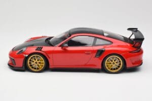 Porsche 911 991.2 GT3 RS Weissach Package Guards Red Arany Magnézium Felnik Minichamps 1:18 153068236 Fém – 3. kép a 6-ből