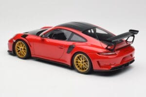 Porsche 911 991.2 GT3 RS Weissach Package Guards Red Arany Magnézium Felnik Minichamps 1:18 153068236 Fém – 5. kép a 6-ből