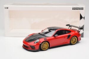 Porsche 911 991.2 GT3 RS Weissach Package Guards Red Arany Magnézium Felnik Minichamps 1:18 153068236 Fém – 6. kép a 6-ből