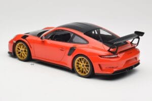 Porsche 911 991.2 GT3 RS Weissach Package Lava Orange Arany Magnézium Felnik Minichamps 1:18 153068227 Fém – 5. kép a 6-ből