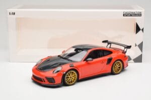 Porsche 911 991.2 GT3 RS Weissach Package Lava Orange Arany Magnézium Felnik Minichamps 1:18 153068227 Fém – 6. kép a 6-ből