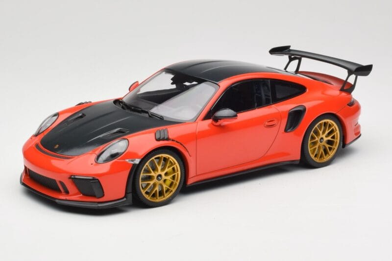 Porsche 911 991.2 GT3 RS Weissach Package Lava Orange Arany Magnézium Felnik Minichamps 1:18 153068227 Fém