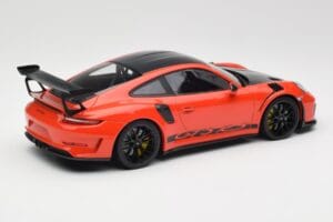 Porsche 911 991.2 GT3 RS Weissach Package Lava Orange Wording Fekete Magnézium Felnik Minichamps 1:18 153068226 Fém – 2. kép a 6-ből