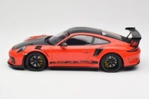 Porsche 911 991.2 GT3 RS Weissach Package Lava Orange Wording Fekete Magnézium Felnik Minichamps 1:18 153068226 Fém – 3. kép a 6-ből