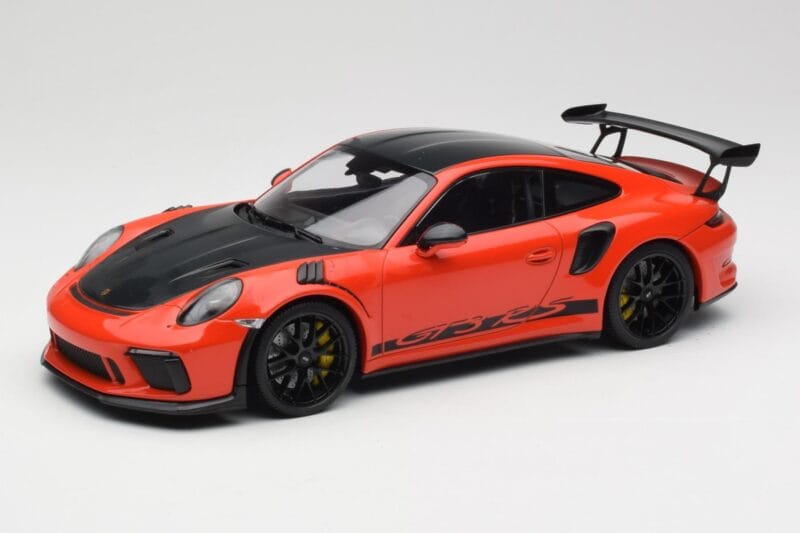 Porsche 911 991.2 GT3 RS Weissach Package Lava Orange Wording Fekete Magnézium Felnik Minichamps 1:18 153068226 Fém