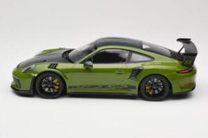 Porsche 911 991.2 GT3 RS Weissach Package Lizard Green Wording & Fekete Magnézium Felnik Minichamps 1:18 155068232 Fém – 3. kép a 6-ből