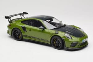 Porsche 911 991.2 GT3 RS Weissach Package Lizard Green Wording & Fekete Magnézium Felnik Minichamps 1:18 155068232 Fém – 4. kép a 6-ből