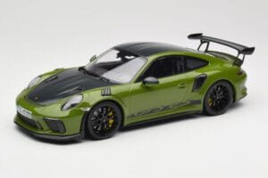 Porsche 911 991.2 GT3 RS Weissach Package Lizard Green Wording & Fekete Magnézium Felnik Minichamps 1:18 155068232 Fém