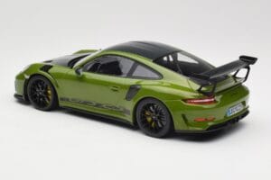 Porsche 911 991.2 GT3 RS Weissach Package Lizard Green Wording & Fekete Magnézium Felnik Minichamps 1:18 155068232 Fém – 5. kép a 6-ből