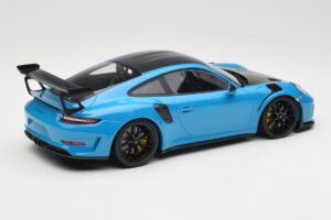 Porsche 911 991.2 GT3 RS Weissach Package Shark Blue Fekete Magnézium Felnik Minichamps 1:18 153068224 Fém – 2. kép a 6-ből