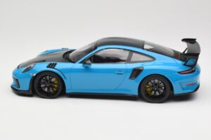 Porsche 911 991.2 GT3 RS Weissach Package Shark Blue Fekete Magnézium Felnik Minichamps 1:18 153068224 Fém – 3. kép a 6-ből