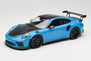 Porsche 911 991.2 GT3 RS Weissach Package Shark Blue Fekete Magnézium Felnik Minichamps 1:18 153068224 Fém