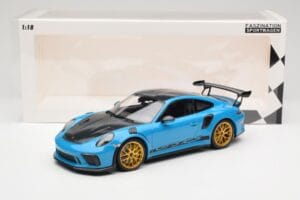 Porsche 911 991.2 GT3 RS Weissach Package Shark Blue Wording Arany Magnézium Felnik Minichamps 1:18 153068237 Fém – 6. kép a 6-ből