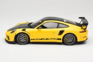 Porsche 911 991.2 GT3 RS Sárga Weissach Package Platinum Wheels Minichamps 1:18 155068221 Fém – 3. kép a 6-ből