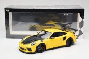 Porsche 911 991.2 GT3 RS Sárga Fekete Felnikkel Minichamps 1:18 155068231 Fém – 6. kép a 6-ből