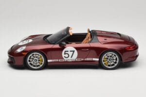 Porsche 911 991.2 Speedster Heritage Edition Cherry Metallic GT Spirit 1:18 GT929 Gyanta – 3. kép a 6-ből