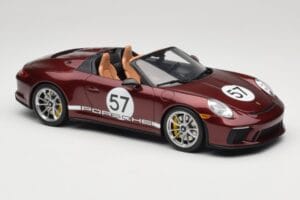 Porsche 911 991.2 Speedster Heritage Edition Cherry Metallic GT Spirit 1:18 GT929 Gyanta – 4. kép a 6-ből