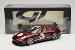 Porsche 911 991.2 Speedster Heritage Edition Cherry Metallic GT Spirit 1:18 GT929 Gyanta – 6. kép a 6-ből