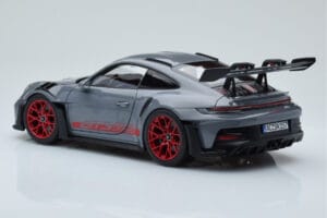 Porsche 911 992 GT3 RS Arctic Szürke Pyro Piros Norev 1:18 187350 Fém – 7. kép a 8-ből
