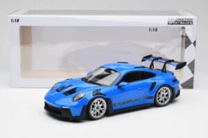 Porsche 911 992 GT3 RS Kék & Ezüst Felnik & Fekete Dekor Minichamps 1:18 153062234 Fém – 6. kép a 6-ből