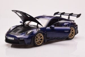 Porsche 911 992 GT3 RS Gentian Kék Metál Norev 1:18 187363 Fém – 2. kép a 8-ből