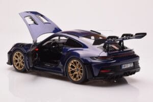 Porsche 911 992 GT3 RS Gentian Kék Metál Norev 1:18 187363 Fém – 5. kép a 8-ből