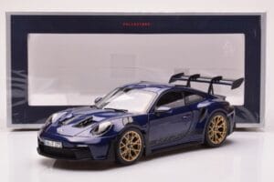 Porsche 911 992 GT3 RS Gentian Kék Metál Norev 1:18 187363 Fém – 8. kép a 8-ből