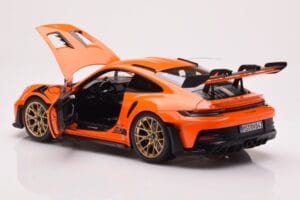 Porsche 911 992 GT3 RS Gulf Narancssárga Norev 1:18 187360 Fém – 5. kép a 8-ből