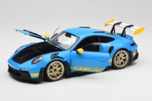 Porsche 911 992 GT3 RS Shark Kék & Sárga Decor Concept Minichamps 1:18 911992001 Fém – 2. kép a 8-ből