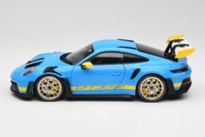 Porsche 911 992 GT3 RS Shark Kék & Sárga Decor Concept Minichamps 1:18 911992001 Fém – 4. kép a 8-ből
