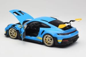 Porsche 911 992 GT3 RS Shark Kék & Sárga Decor Concept Minichamps 1:18 911992001 Fém – 5. kép a 8-ből