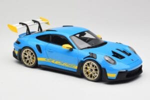 Porsche 911 992 GT3 RS Shark Kék & Sárga Decor Concept Minichamps 1:18 911992001 Fém – 6. kép a 8-ből