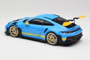 Porsche 911 992 GT3 RS Shark Kék & Sárga Decor Concept Minichamps 1:18 911992001 Fém – 7. kép a 8-ből