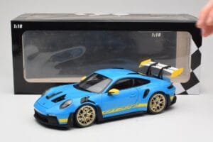 Porsche 911 992 GT3 RS Shark Kék & Sárga Decor Concept Minichamps 1:18 911992001 Fém – 8. kép a 8-ből