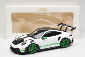 Porsche 911 992 GT3 RS Tribute to Carrera RS White Python Green Norev 1:18 187372 Fém – 8. kép a 8-ből