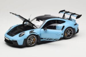 Porsche 911 992 GT3 RS Weissach Pack Gulf Blue Norev 1:18 187367 Fém – 2. kép a 8-ből