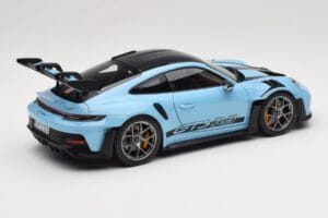 Porsche 911 992 GT3 RS Weissach Pack Gulf Blue Norev 1:18 187367 Fém – 3. kép a 8-ből