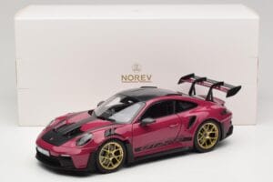Porsche 911 992 GT3 RS Weissach Package Ruby Star Norev 1:18 187370 Fém – 8. kép a 8-ből
